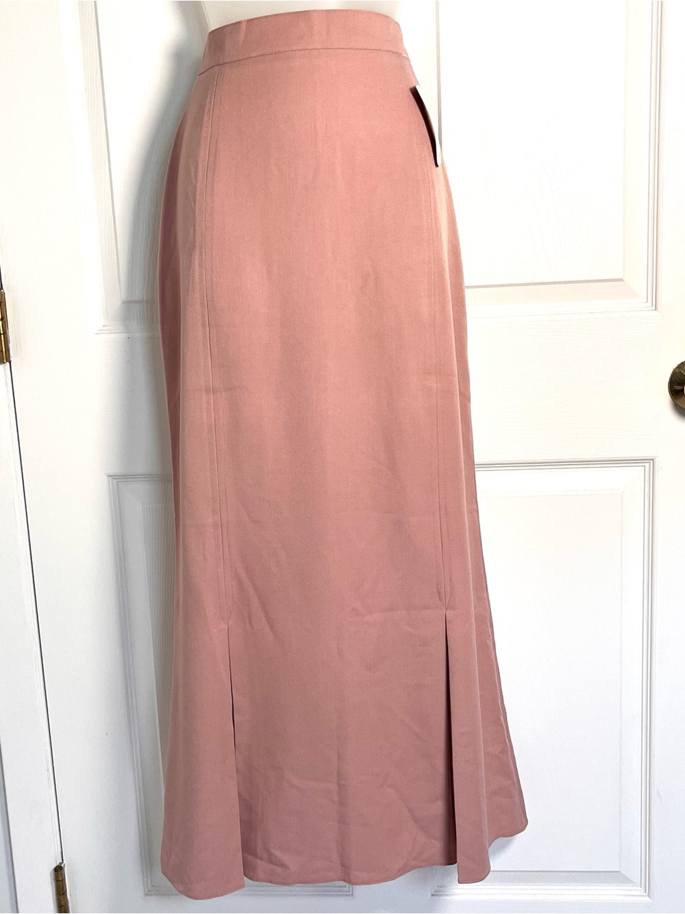 Aviatic Ultimate Pink Maxi Skirt Pleated Slits Deadstock Sz 38 M